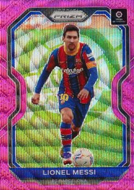 Lionel Messi 2020 Chronicles #15 La Liga Pink Wave FOTL /19 RAW