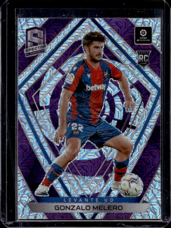 Gonzalo Melero 2020 Chronicles #16 Spectra La Liga Purple Mojo Rookie RAW
