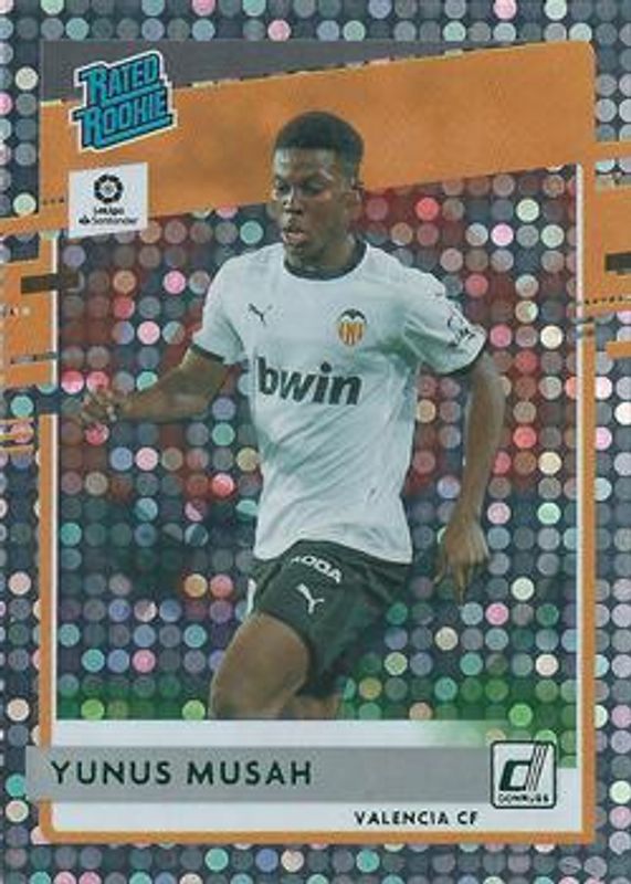 Yunus Musah 2020 Chronicles #3 Donruss Rated Rookies La Liga Silver Circles RAW