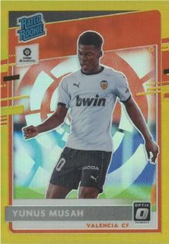 Yunus Musah 2020 Chronicles #6 Optic Rated Rookies La Liga - Gold /10 RAW