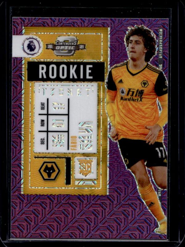 Fabio Silva 2020 Chronicles #8 Contenders Rookie Ticket Premier League Purple Mojo RAW
