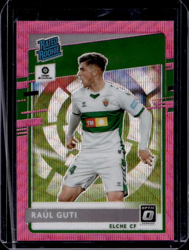 Raul Guti 2020 Chronicles #2 Optic Rated Rookies La Liga Pink Wave FOTL /19 RAW