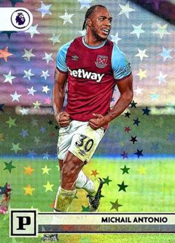 Michail Antonio 2020 Chronicles #25 Panini Premier League Purple Astro RAW