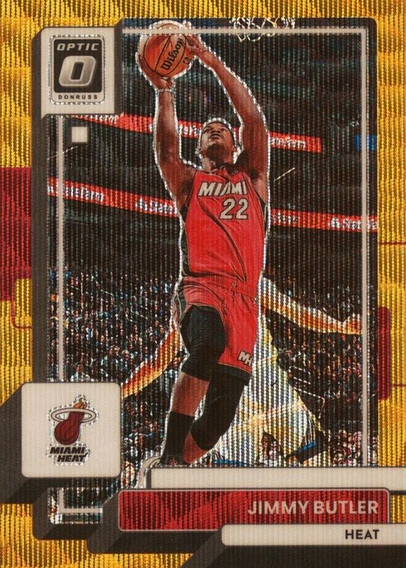 Jimmy Butler 2022 Optic #171 Gold Wave /10 RAW