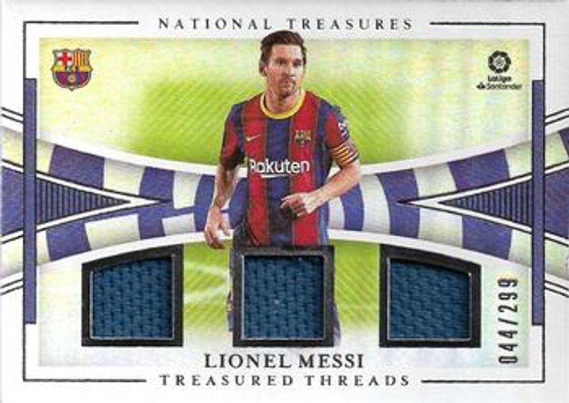 Lionel Messi 2020 Chronicles #TT-LM National Treasures Treasured Threads /500 RAW