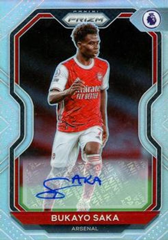 Bukayo Saka 2020 Chronicles #11 Premier League Autographs - Silver /99 RAW