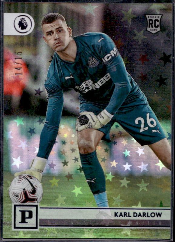 Karl Darlow 2020 Chronicles #10 Panini Premier League Blue Astro /16 RAW