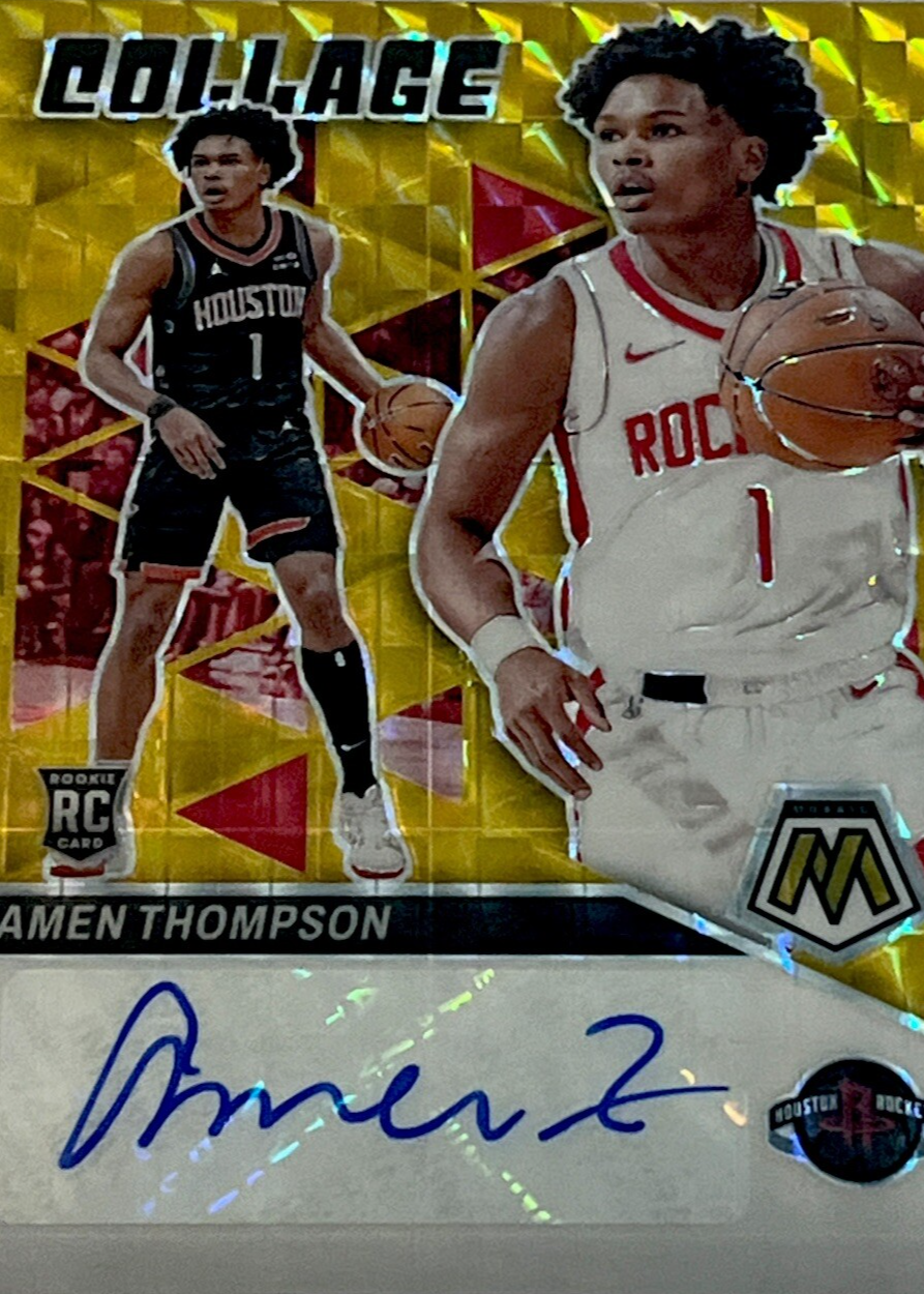 Amen Thompson 2023 Mosaic #CM-AMN Collage Autographs - Gold /10 Price ...