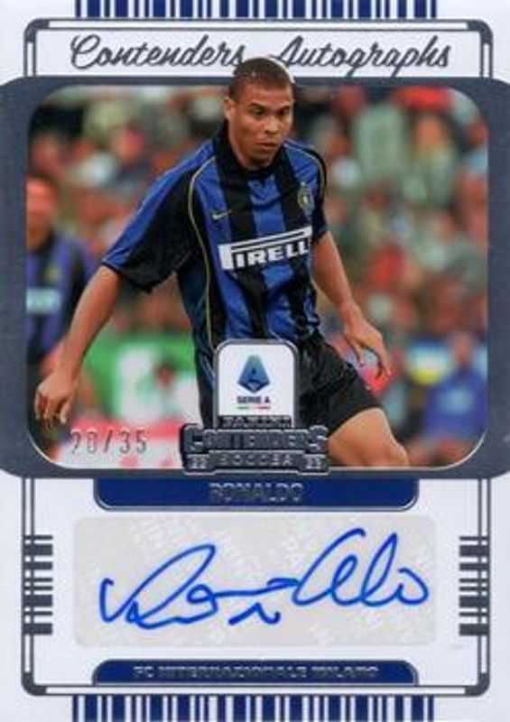 Ronaldo 2022 Chronicles #CA-R9 Contenders Autographs Serie A - Silver /50 RAW