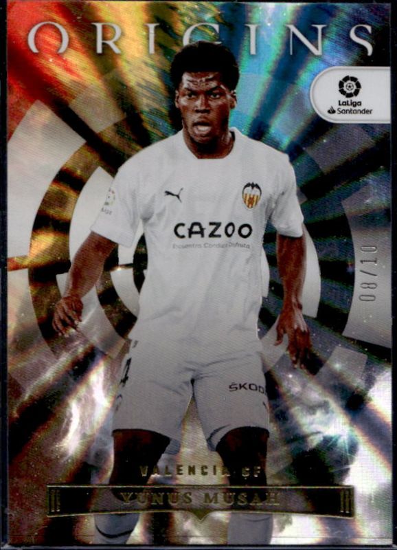 Yunus Musah 2022 Chronicles #99 Origins La Liga - Gold Laser /10 RAW