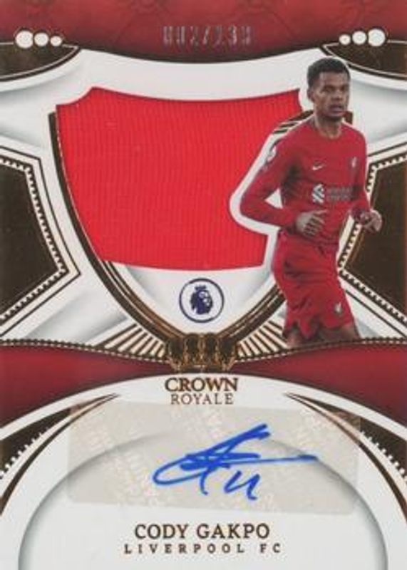 Cody Gakpo 2022 Chronicles #S-CG Crown Royal Silhouettes Premier League /44 Rookie RAW
