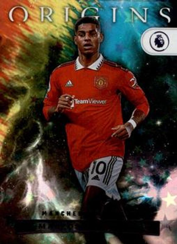 Marcus Rashford 2022 Chronicles #94 Origins Premier League Purple - Astro RAW