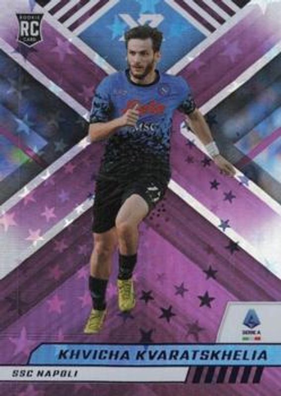Khvicha Kvaratskhelia 2022 Chronicles #118 XR Serie A Purple - Astro Rookie RAW