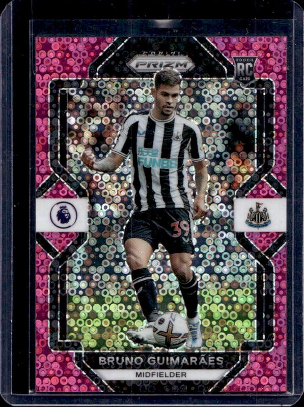 Bruno Guimaraes 2022 Prizm Premier League #179 Breakaway Pink /99 Rookie RAW