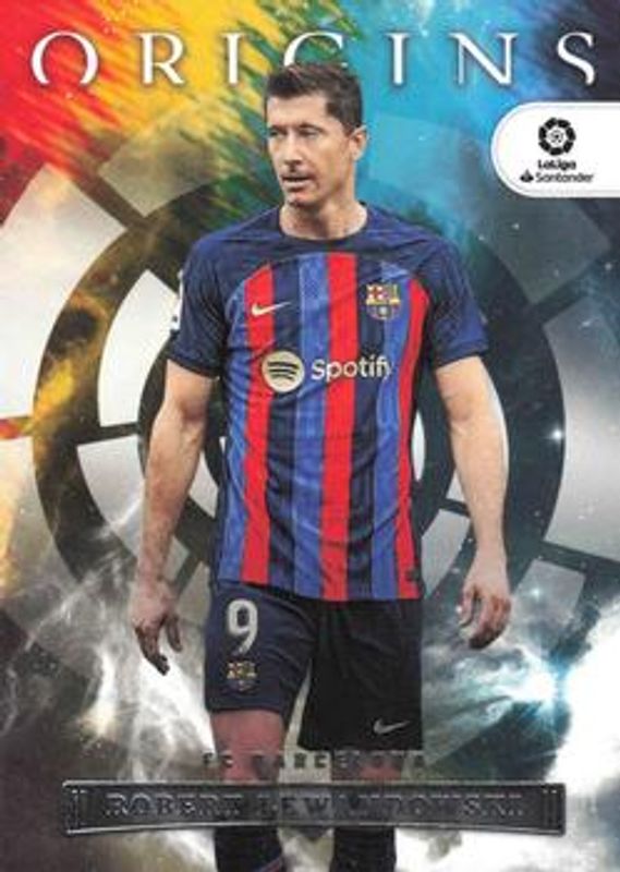 Robert Lewandowski 2022 Chronicles #82 Origins La Liga - Silver RAW