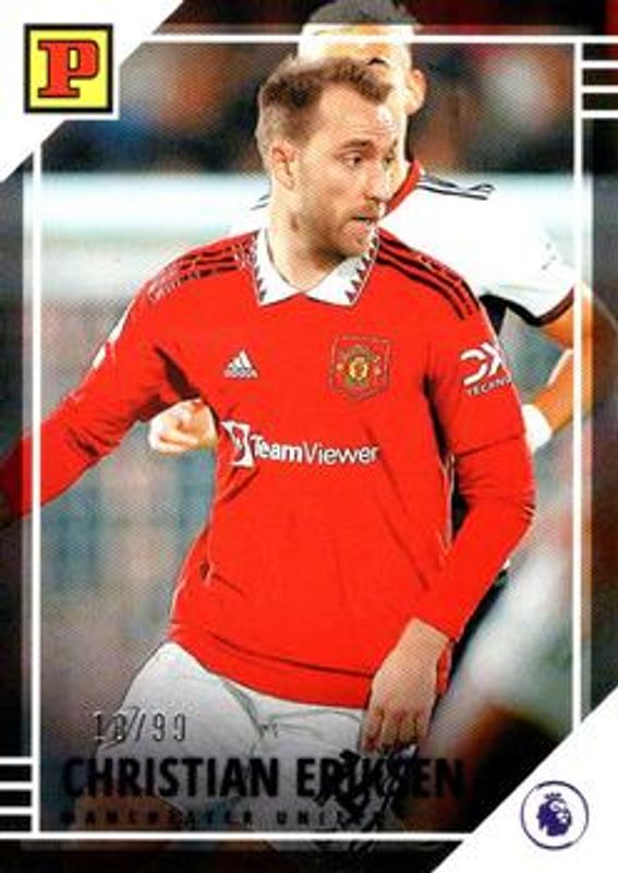 Christian Eriksen 2022 Chronicles #42 Panini Premier League - Blue /99 RAW