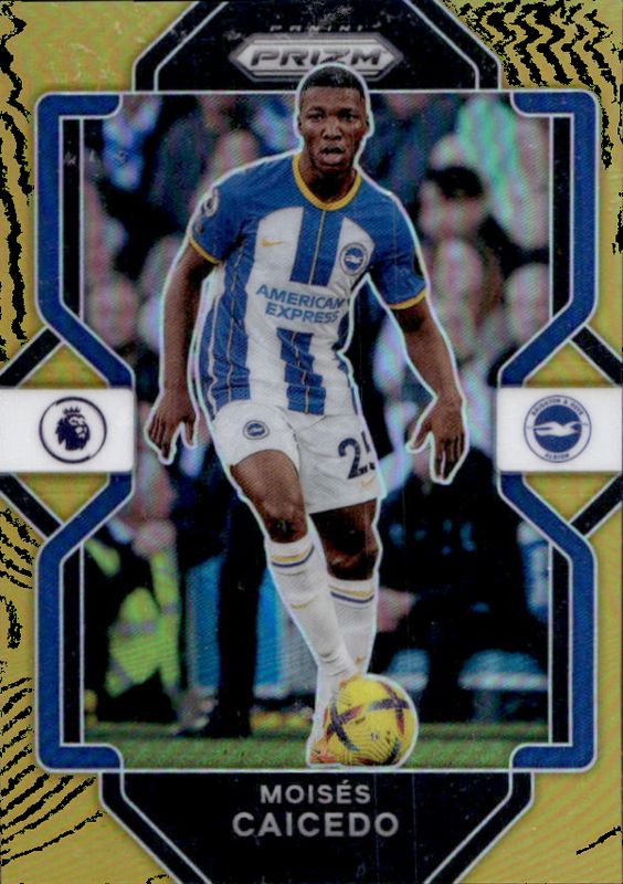 Moises Caicedo 2022 Chronicles #211 Premier League - Gold /10 Rookie RAW