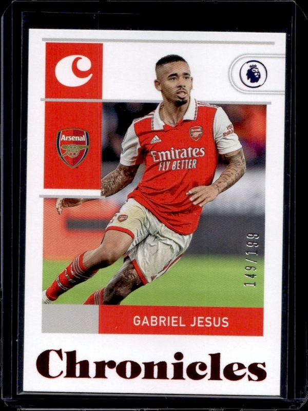 Gabriel Jesus 2022 Chronicles #5 Chronicles Premier League - Red /199 RAW