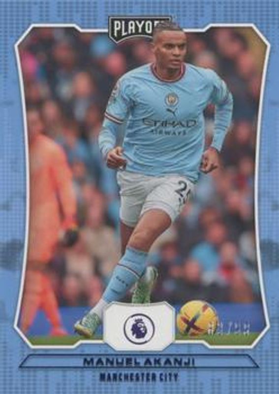 Manuel Akanji 2022 Chronicles #72 Playoff Premier League - Blue /99 RAW