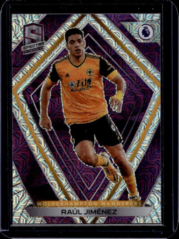Raul Jimenez 2020 Chronicles #10 Spectra Premier League Purple Mojo RAW