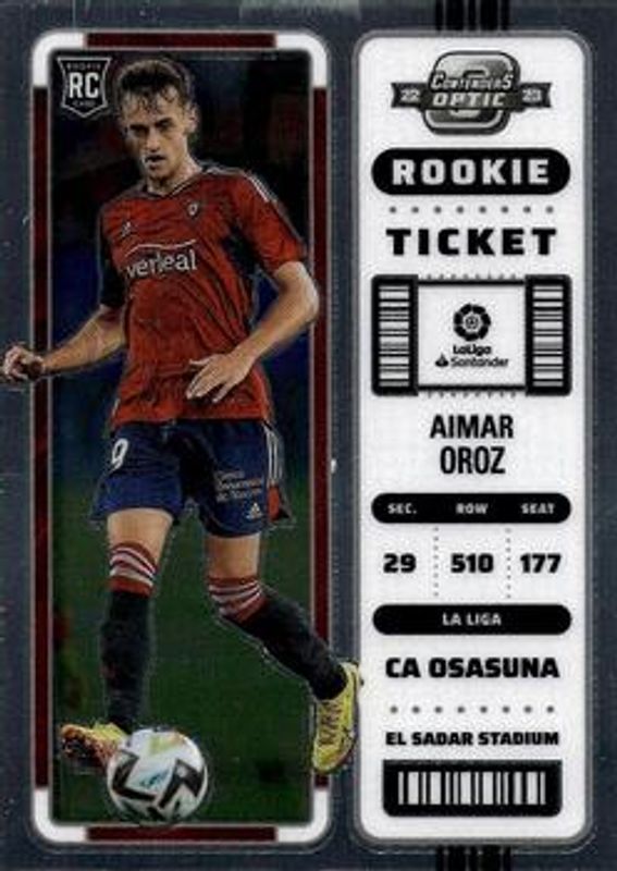 Aimar Oroz 2022 Chronicles #292 Contenders Optic Rookie Ticket La Liga RAW