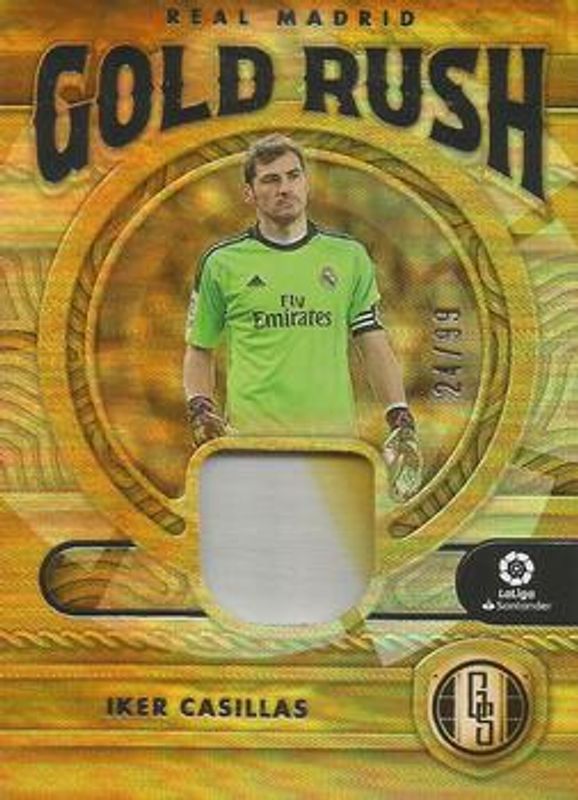Iker Casillas 2022 Chronicles #GR-IC Gold Standard Gold Rush La Liga - Silver /99 RAW