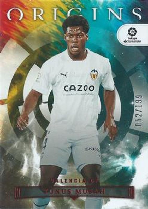 Yunus Musah 2022 Chronicles #99 Origins La Liga - Red /199 RAW