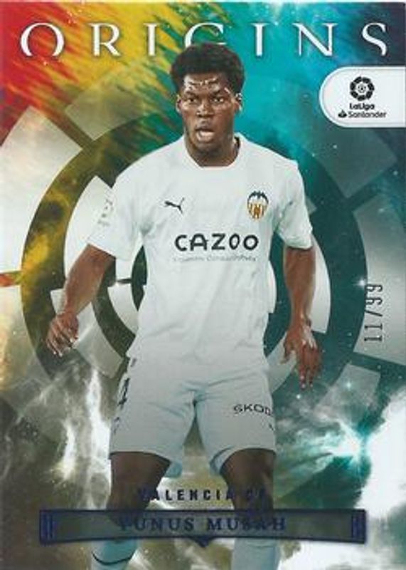 Yunus Musah 2022 Chronicles #99 Origins La Liga - Blue /99 RAW