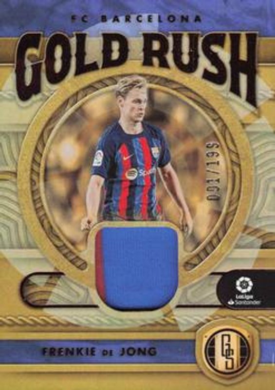 Frenkie de Jong 2022 Chronicles #GR-FDJ Gold Standard Gold Rush La Liga /199 RAW