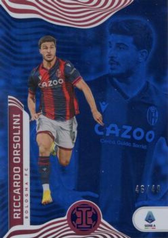Riccardo Orsolini 2022 Chronicles #182 Illusions Serie A Trophy Collection - Blue /49 RAW