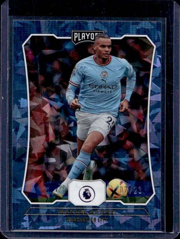 Manuel Akanji 2022 Chronicles #72 Playoff Premier League Cracked - Ice /23 RAW