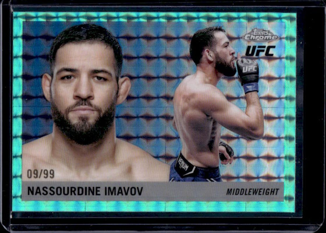 2025 Topps Chrome UFC #55T-24 1955 Topps - Aqua Geometric Refractor /99