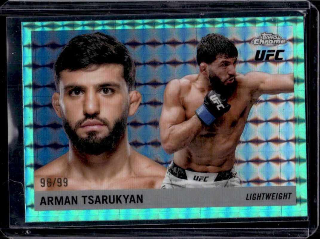 2025 Topps Chrome UFC #55T-12 1955 Topps - Aqua Geometric Refractor /99