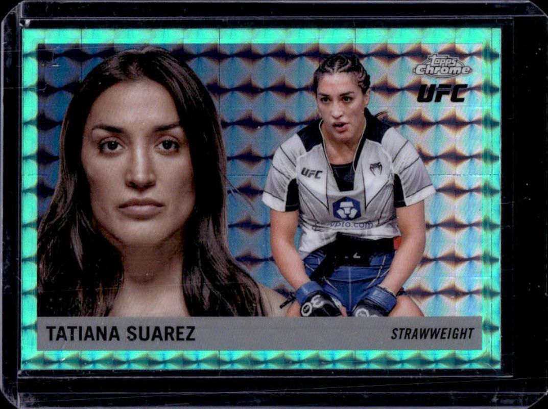 2025 Topps Chrome UFC #55T-3 1955 Topps - Aqua Geometric Refractor /99