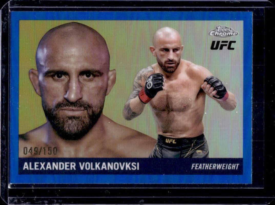 Alexander Volkanovski 2025 Topps Chrome UFC #55T-2 1955 Topps - Blue Refractor /150 RAW