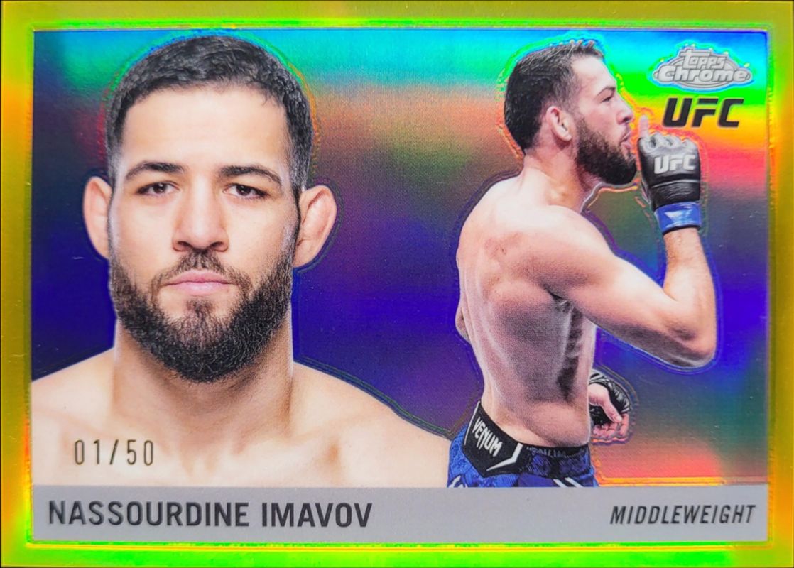 2025 Topps Chrome UFC #55T-24 1955 Topps - Gold Refractor /50