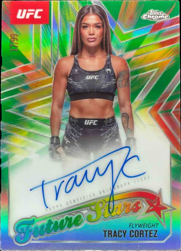 2025 Topps Chrome UFC #FSA-TC Future Stars Autographs - Green Refractor /99