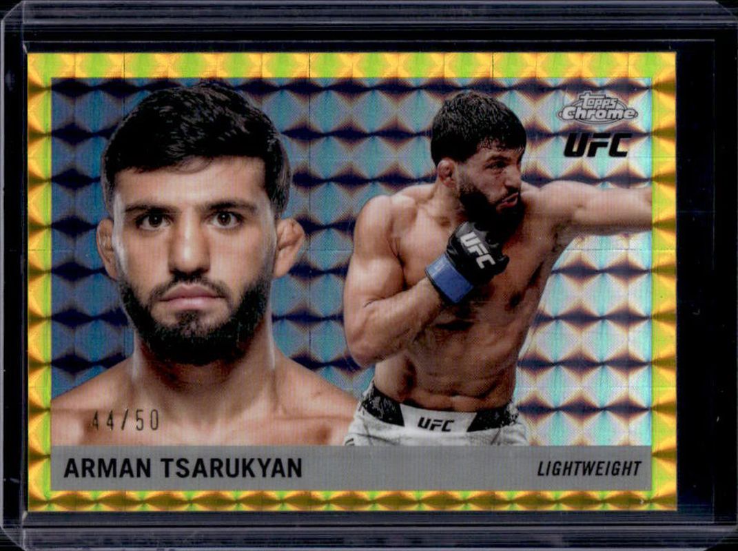 2025 Topps Chrome UFC #55T-12 1955 Topps - Gold Geometric Refractor /50