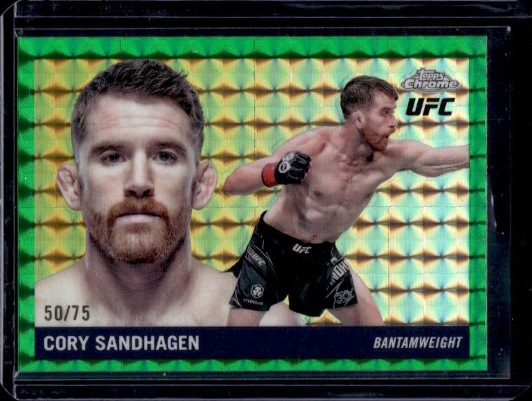2025 Topps Chrome UFC #55T-21 1955 Topps - Green Geometric Refractor /75