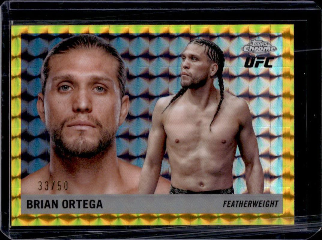 2025 Topps Chrome UFC #55T-15 1955 Topps - Gold Geometric Refractor /50