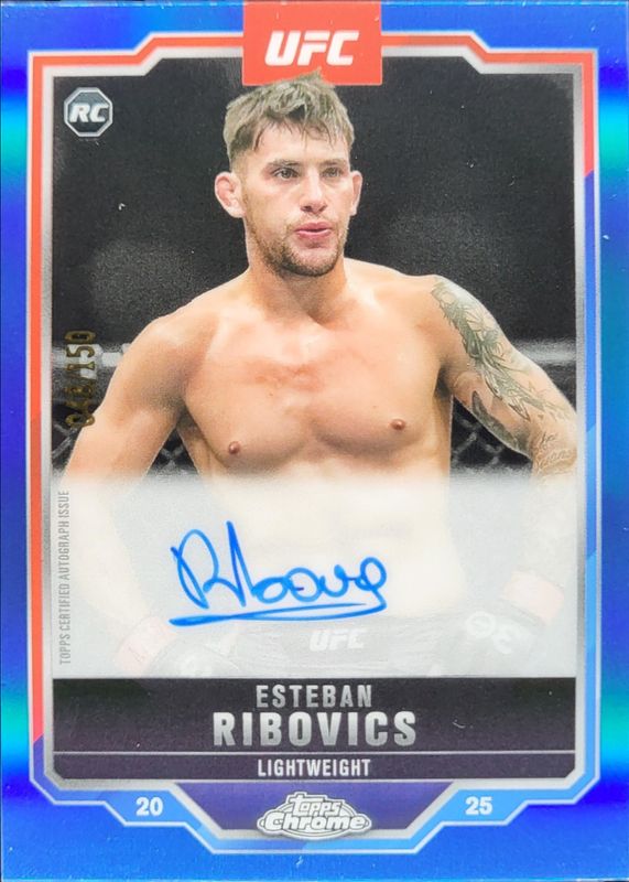 2025 Topps Chrome UFC #CRA-ER Chrome Rookie Autographs - Blue Refractor /150