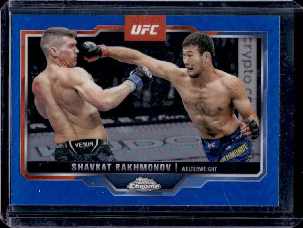 Shavkat Rakhmonov 2025 Topps Chrome UFC #125 Blue Refractor /150 RAW