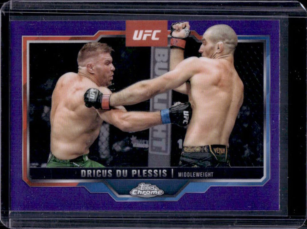 Dricus du Plessis 2025 Topps Chrome UFC #137 Purple Refractor RAW