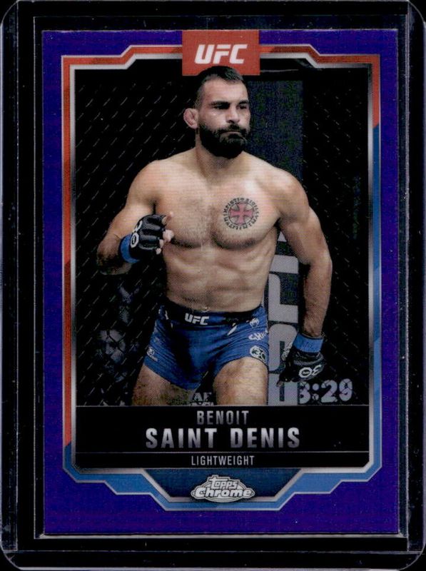 2025 Topps Chrome UFC #162 Purple Refractor
