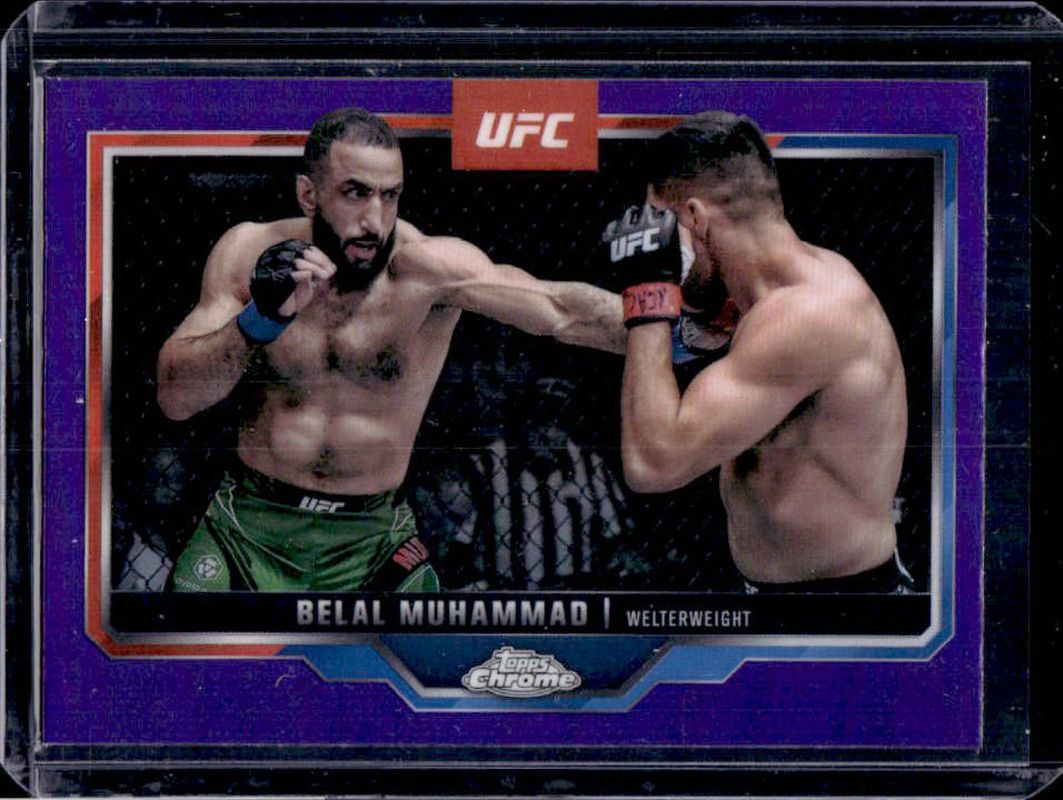 Belal Muhammad 2025 Topps Chrome UFC #126 Purple Refractor RAW