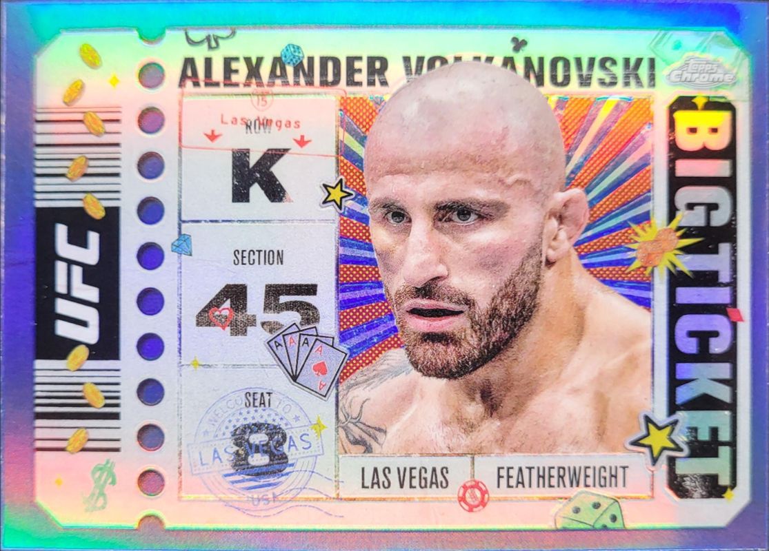 Alexander Volkanovski 2025 Topps Chrome UFC #BTT-22 Big Ticket RAW