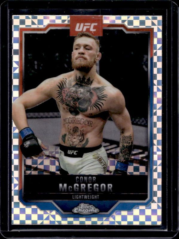 Conor McGregor 2025 Topps Chrome UFC #101 X-Fractor RAW