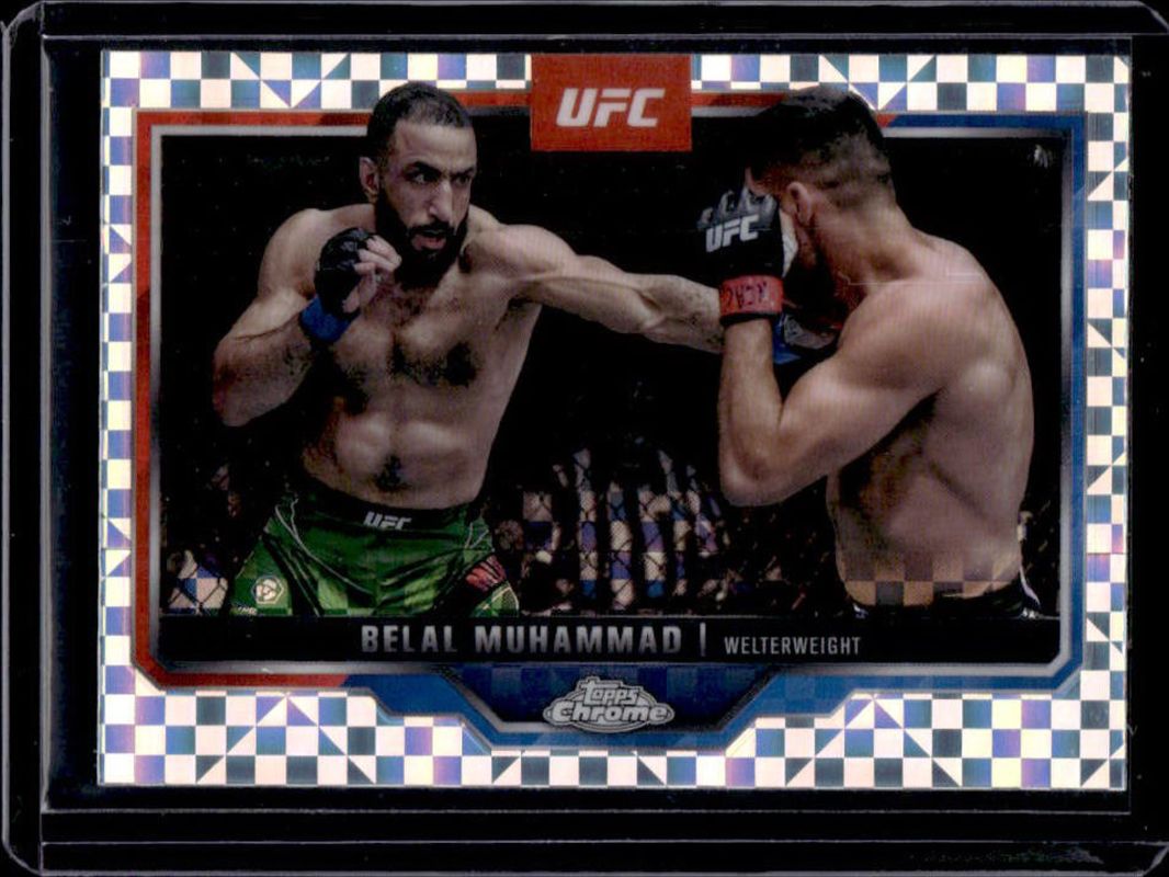 Belal Muhammad 2025 Topps Chrome UFC #126 X-Fractor RAW