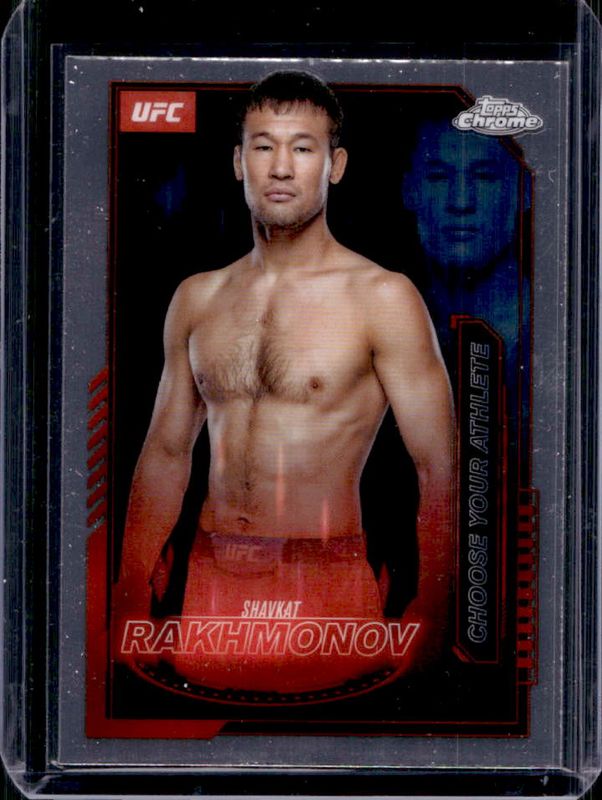 Shavkat Rakhmonov 2025 Topps Chrome UFC #MCL-17 Mission Control RAW
