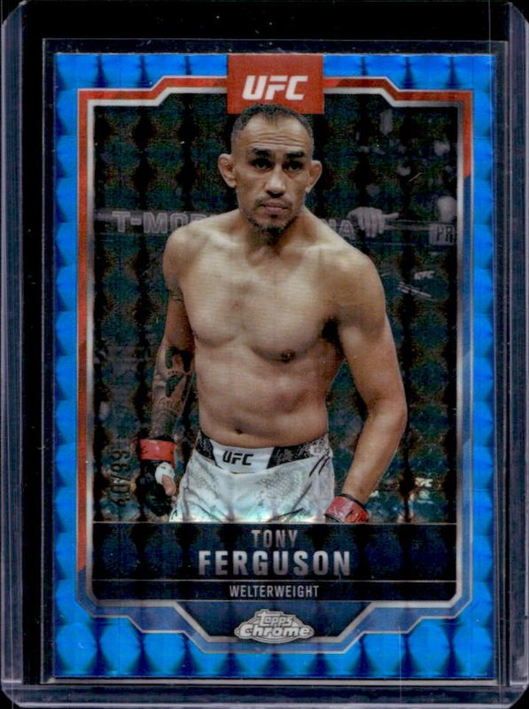 2025 Topps Chrome UFC #171 Blue Geometric Refractor /99